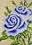Канва для вышивания бисером "Синия роза" Наследие 36х26
