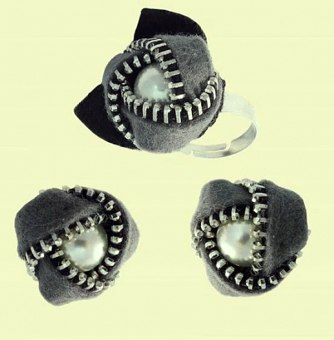 Набор для рукоделия "Клипсы и Перстень" 4х3,5 Riolis