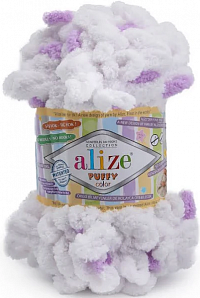 Alize Puffy Color - 6470 фиол-бел