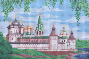 Канва с рисунком "Монастырь" Искусница 30*44