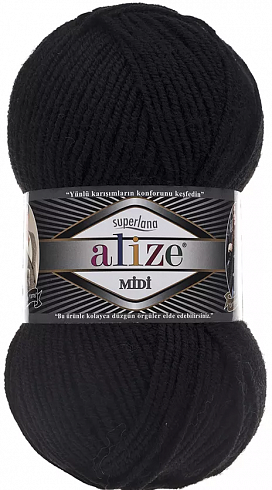 Alize Superlana Midi - 60 черный
