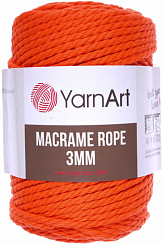 YarnArt Macrame Rope 3 мм - 800 Ярко оранжевый