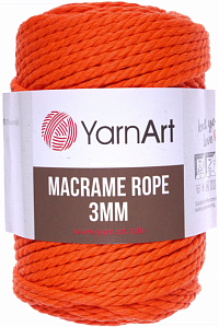 YarnArt Macrame Rope 3 мм - 800 Ярко оранжевый
