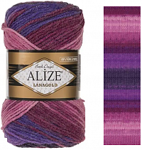 Alize Lanagold Batik Design - 1739 Розовый-сиреневый