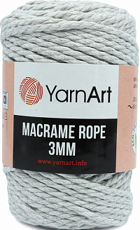 YarnArt Macrame Rope 3 мм - 756 Светло серый