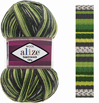 Alize Superwash - 2696 зеленые