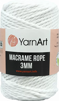 YarnArt Macrame Rope 3 мм - 751 Белый