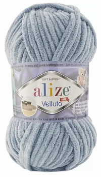 Alize Velluto - 428 серый