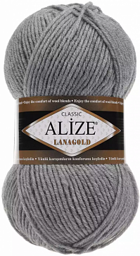Alize Lanagold Classic - 21 Серый меландж